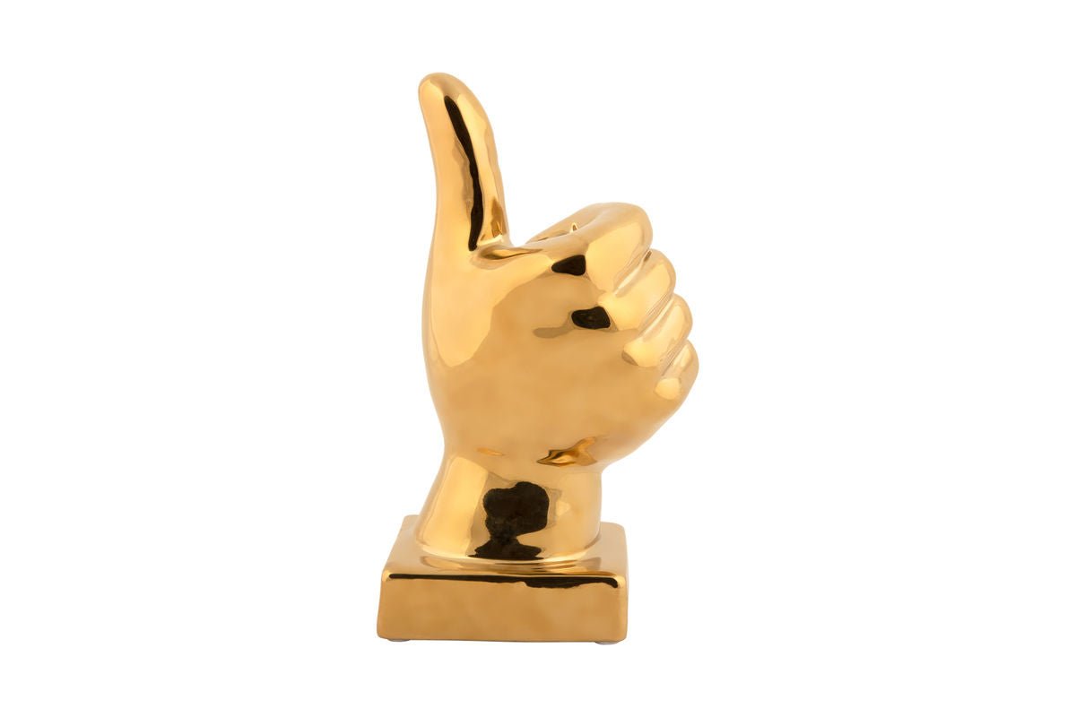 Statue "Thumbs" – Ceramic Figure with Glossy Surface