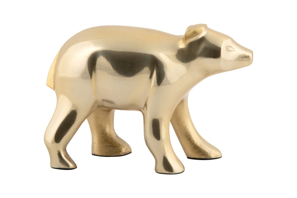 Statue "Grizzly" – Metal in Gold Finish