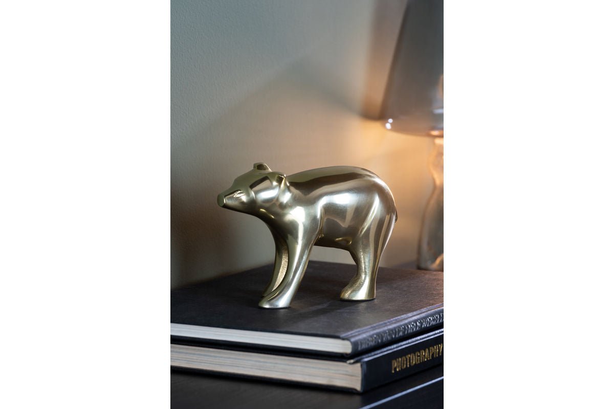 Statue "Grizzly" – Metal in Gold Finish
