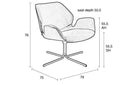 Loungefauteuil Jalmari – aus kënschtlecht Lieder a Brong