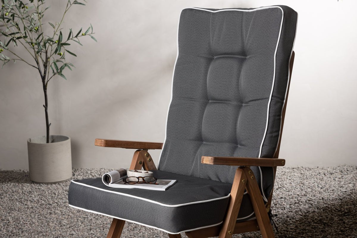 Garden 3-Piece Set - Jill Chair Cushions made of Polyester, Dark Gray