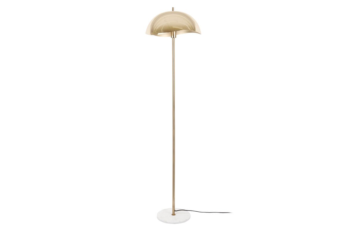 Lampadaire Kavira – en fer avec placage or brossé