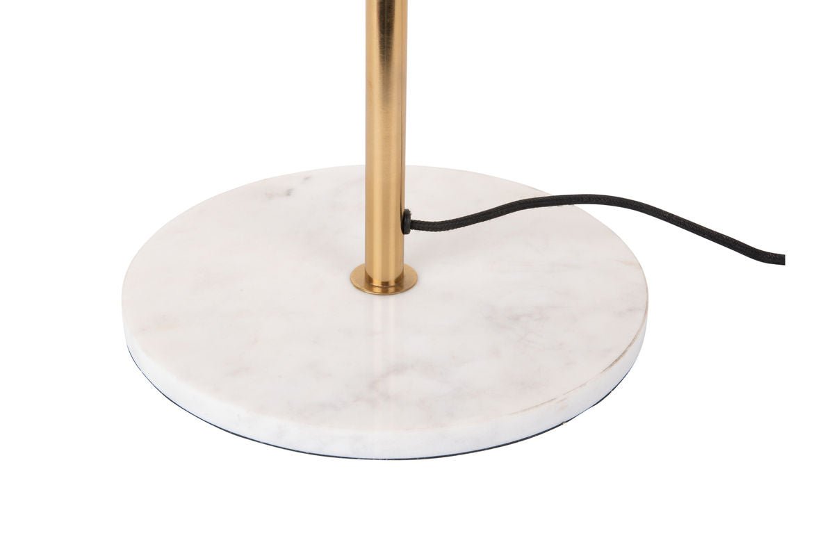 Floor lamp Kavira – made of iron with brushed gold plating