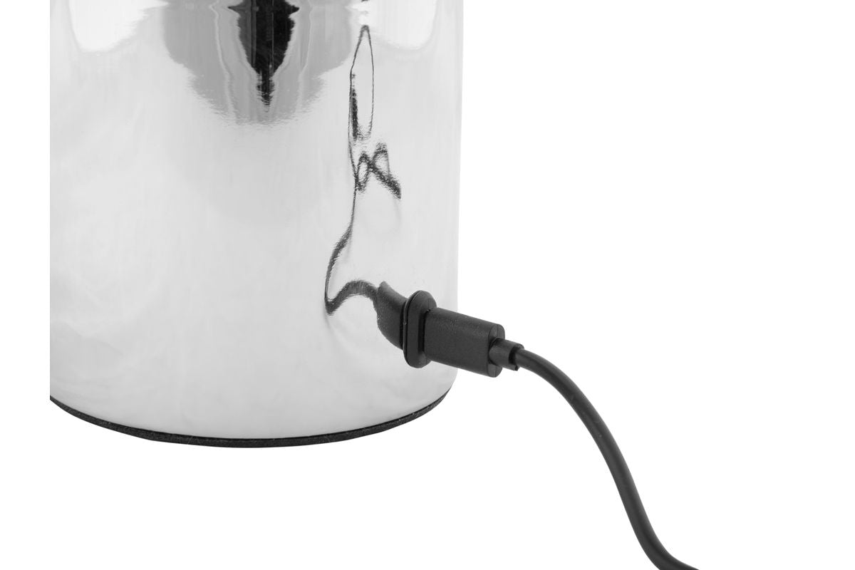 Dëschlampe Eldra - a Chrom mat LED