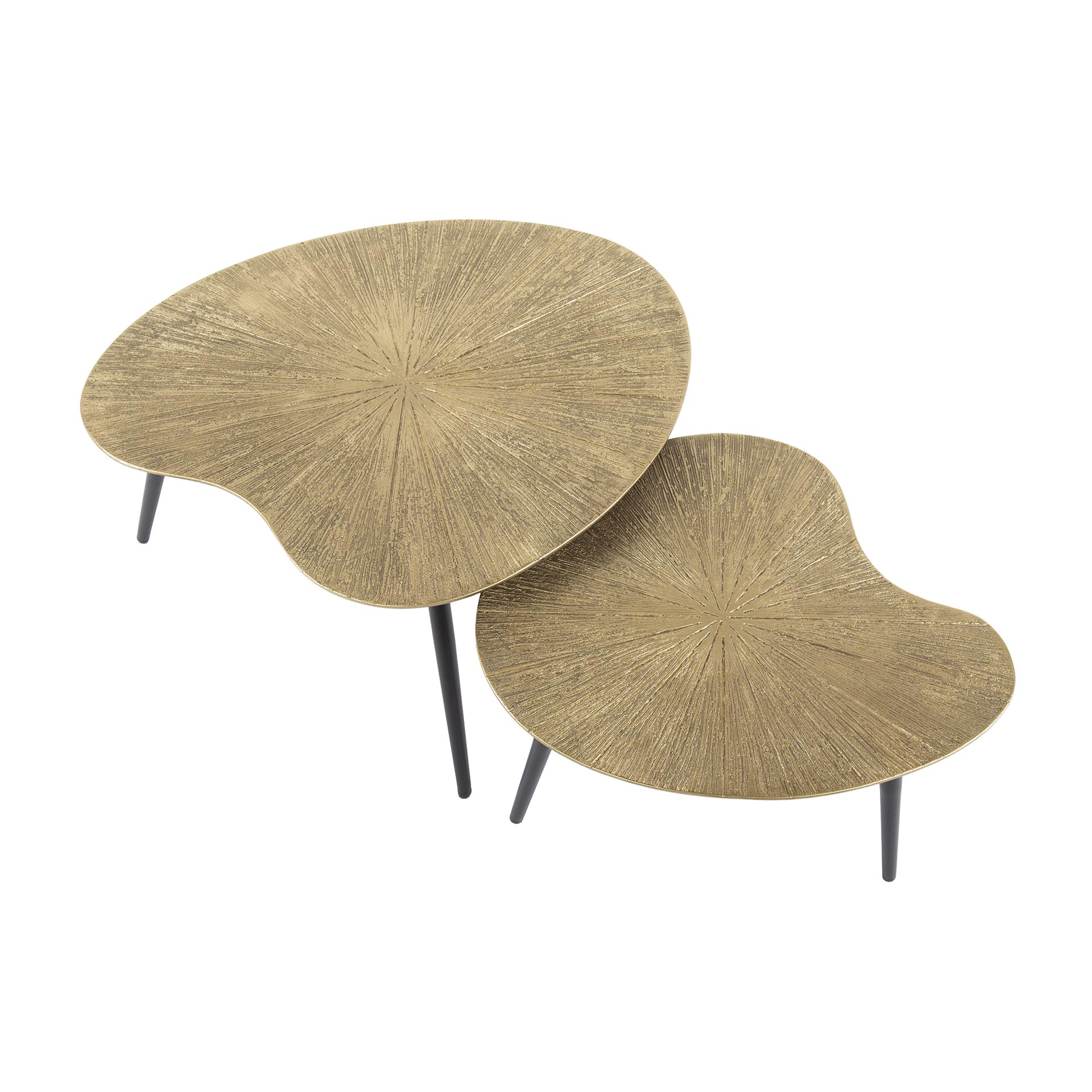 Couchtisch Tavino - 2er Set an Nierform an der Faarf Antikbronze