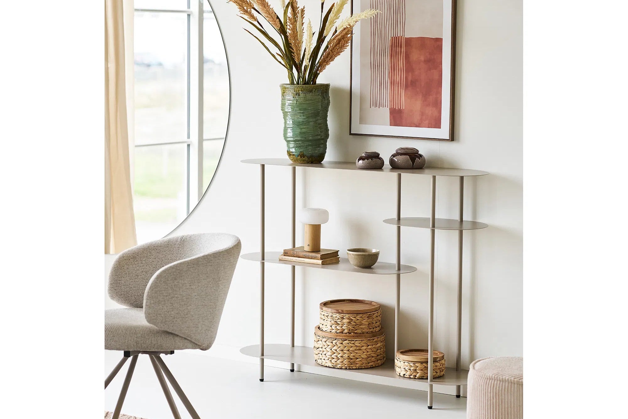 Étagère Osmira – en Métal couleur sable