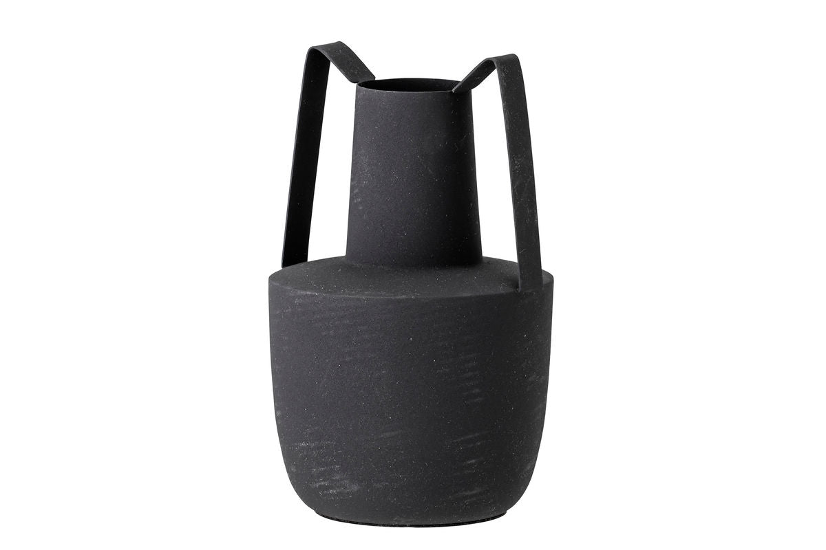 Vase "Darmare" - schwarze Metall Vase