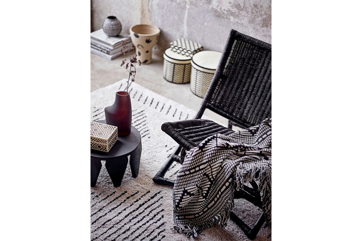 Iwwerdeck Alva – Schwaarz, aus recycléierter Baumwoll