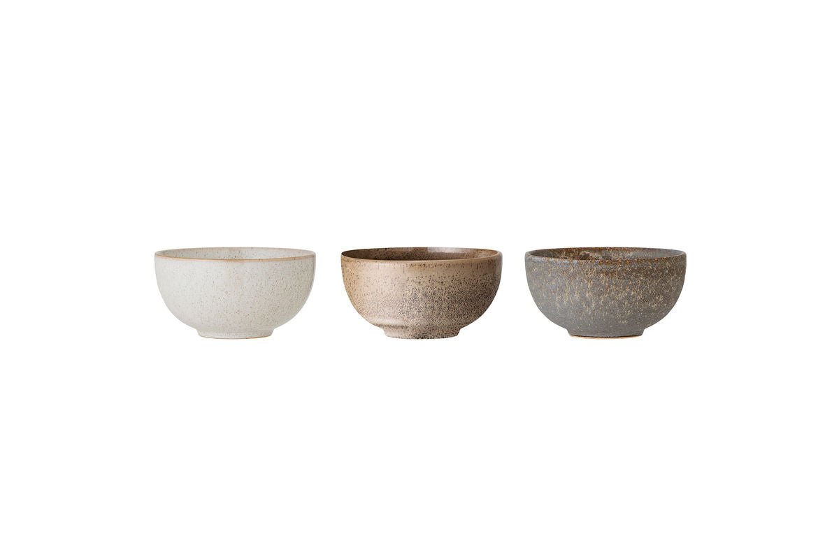 Bowl Set "Gravyn" – Gray Stoneware (3-piece)