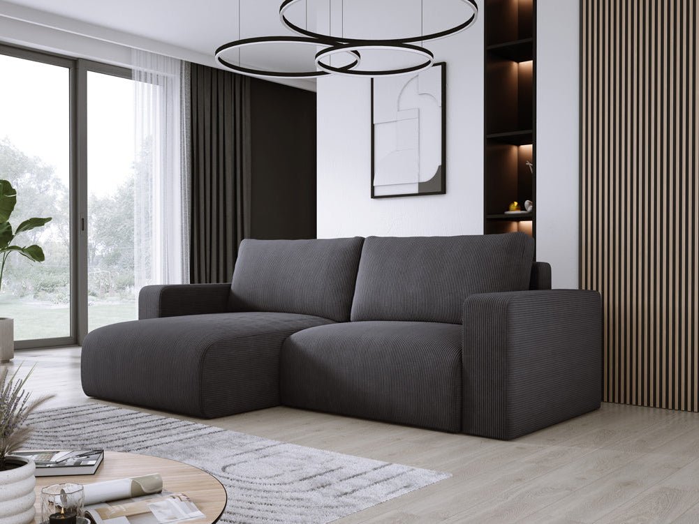 Designer Sofa Carl Cord mat Schlof- a Klapfunktioun