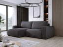 Designer corner sofa Carl Corduroy with sleeping and fold-out function