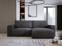 Designer corner sofa Carl Corduroy with sleeping and fold-out function