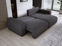Designer corner sofa Carl Corduroy with sleeping and fold-out function