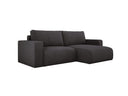 Designer corner sofa Carl Corduroy with sleeping and fold-out function