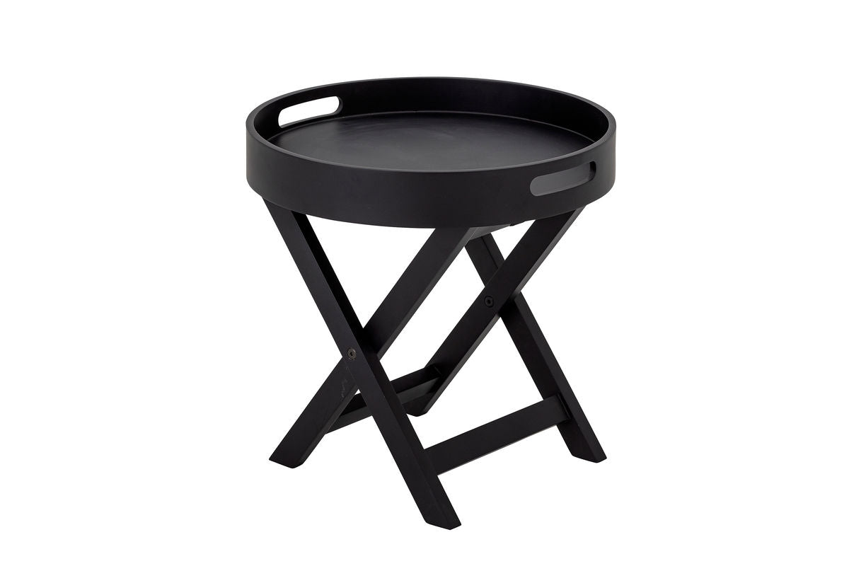 Beistelltisch Sora – Holztablett in Schwarz