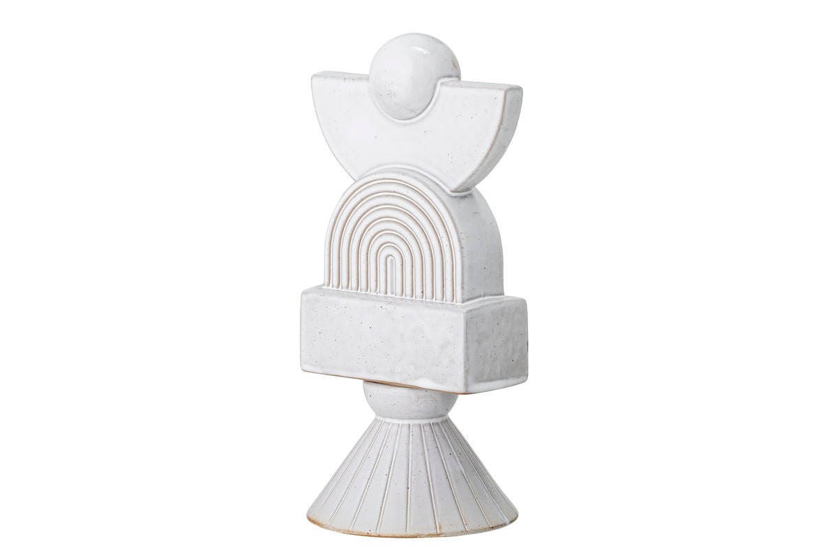 Svalen White Sculpture – Sculptural Design Object Made of Stoneware