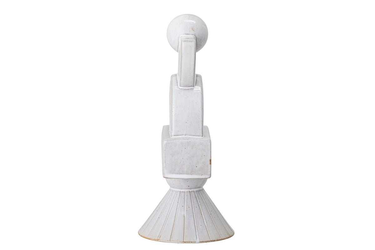 Svalen White Sculpture – Sculptural Design Object Made of Stoneware