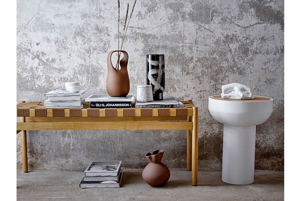 Vase "Namibie" - vase en terre cuite marron