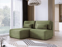 Designer-Ecksofa Tilia Cord mat Schloffunktioun a Stauraum