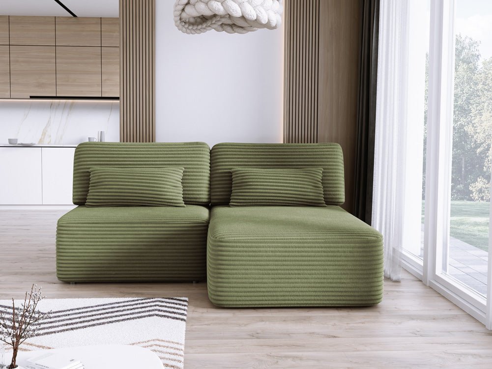 Designer Sofa Tilia Corduroy with Sleeping Function and Storage Space