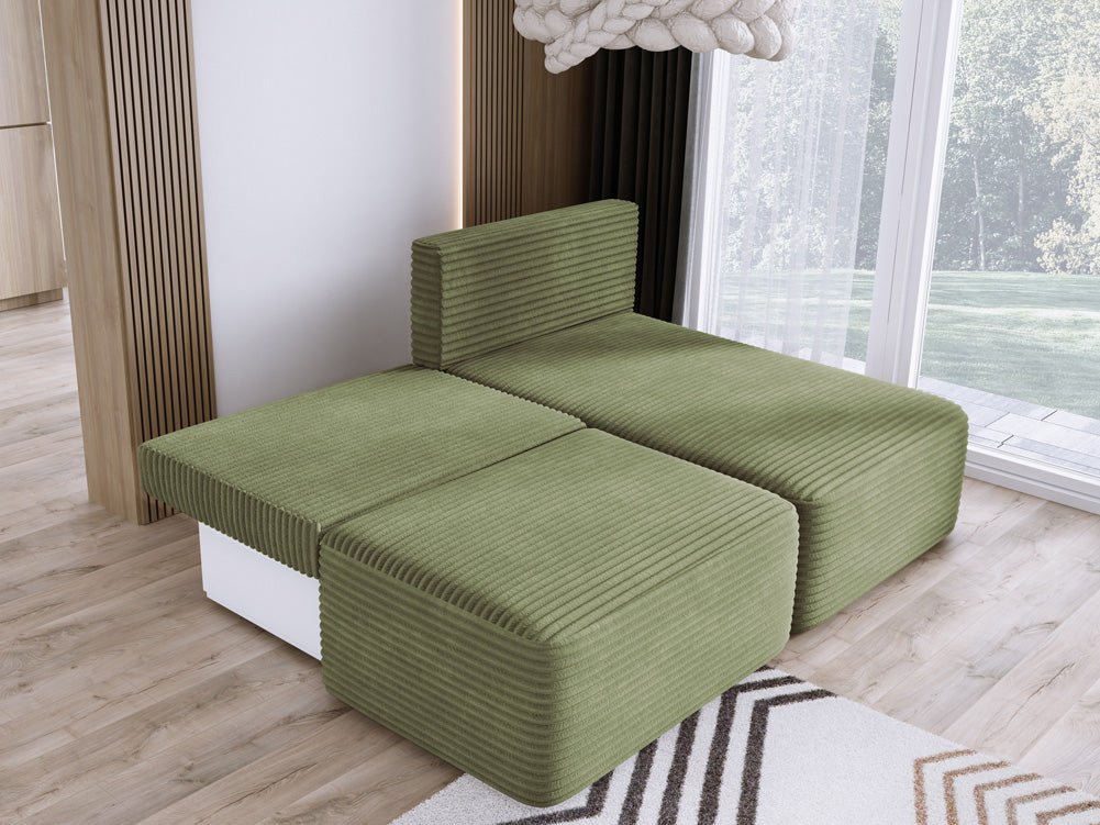 Designer Sofa Tilia Corduroy with Sleeping Function and Storage Space