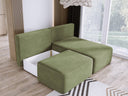 Designer-Ecksofa Tilia Cord mat Schloffunktioun a Stauraum