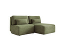 Designer-Ecksofa Tilia Cord mat Schloffunktioun a Stauraum