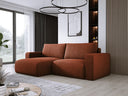 Designer corner sofa Carl Corduroy with sleeping and fold-out function
