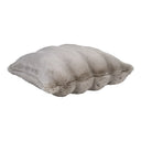 Coussin décoratif en peluche Tao en Fourrure synthétique Gris 45x45 cm