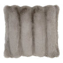 Coussin décoratif en peluche Tao en Fourrure synthétique Gris 45x45 cm
