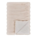 Tao Faux Fur Plush Throw Blanket Beige 130x180 cm