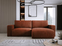 Designer corner sofa Carl Corduroy with sleeping and fold-out function