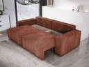 Designer Sofa Velanova 3 Sëtzer Cord mat Schlof- a Klappfunktioun