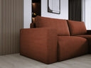 Designer corner sofa Carl Corduroy with sleeping and fold-out function