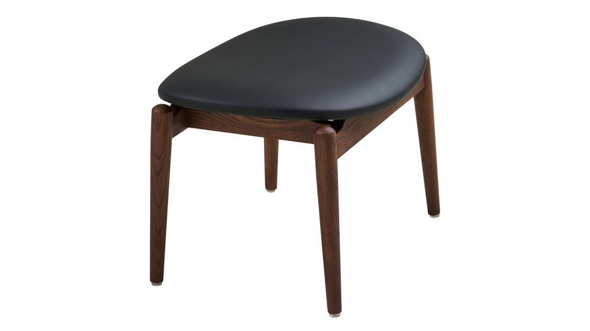 Tabouret d’appoint Niko - au choix avec des pieds en bois de frêne ou de chêne