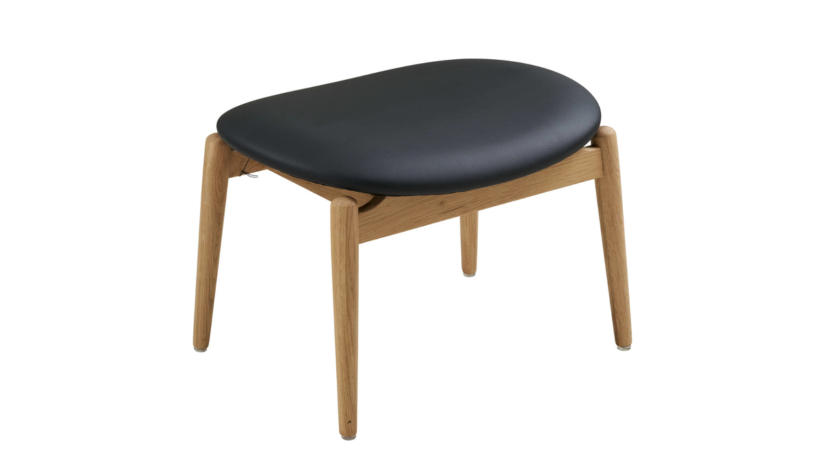 Tabouret d’appoint Niko - au choix avec des pieds en bois de frêne ou de chêne