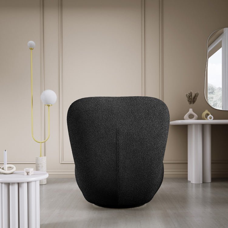 Designer Sëtzstull Kyoto 360° Dréifunktioun a Bouclé