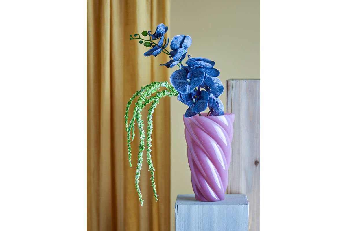 Vase "Pink Tornado" – made of glass