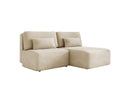 Designer-Ecksofa Tilia Cord mat Schloffunktioun a Stauraum