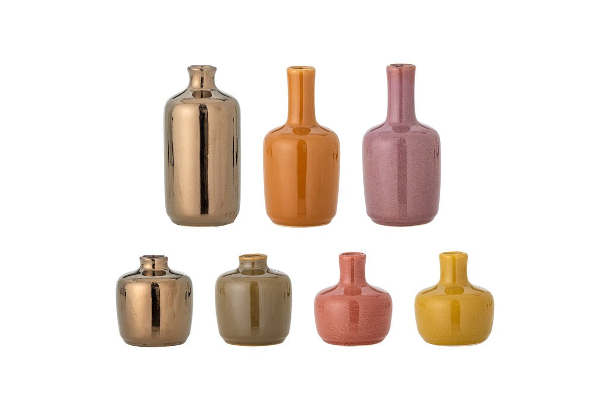 Vase Set "Lioris" – Colorful Stoneware (7-piece)
