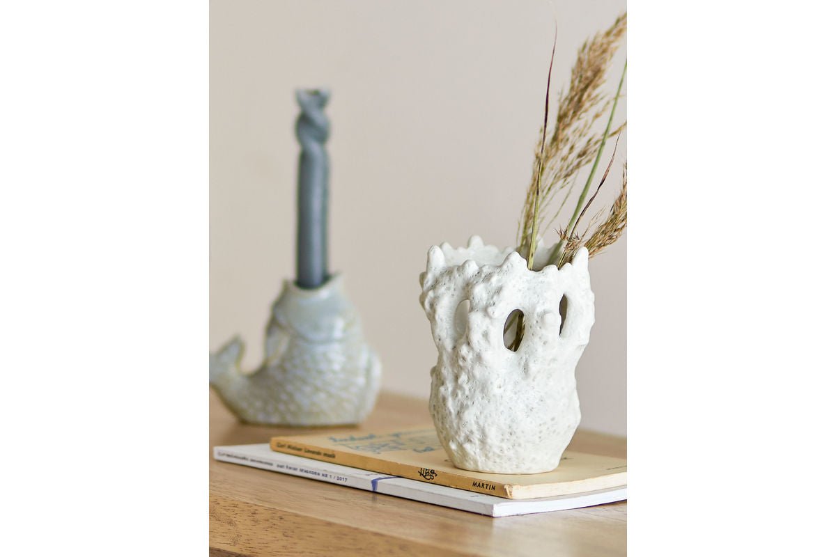 Vase « Cliff » - vase en grès blanc