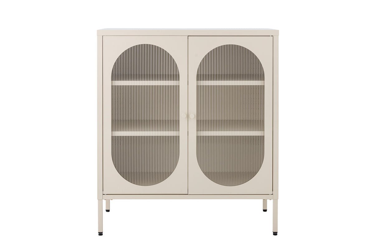 Savona Chest of Drawers – Ribbed Glass in Soft Sand Tone
