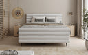 Lit boxspring Tubo en tissu texturé avec rangement