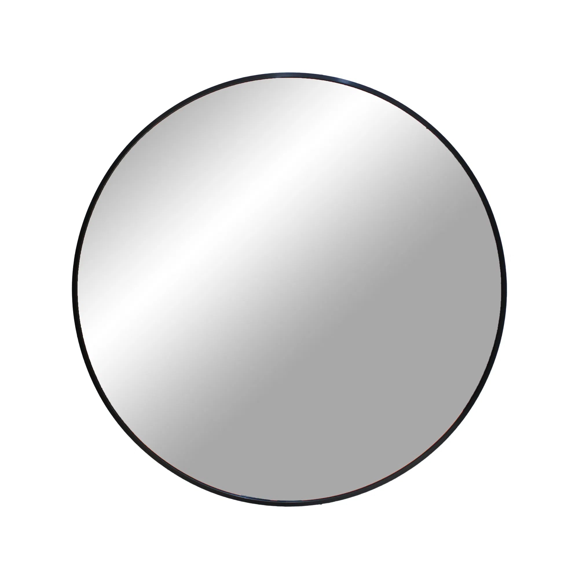 Spiegel Cirano – Round design with black aluminum frame (Ø60 cm)