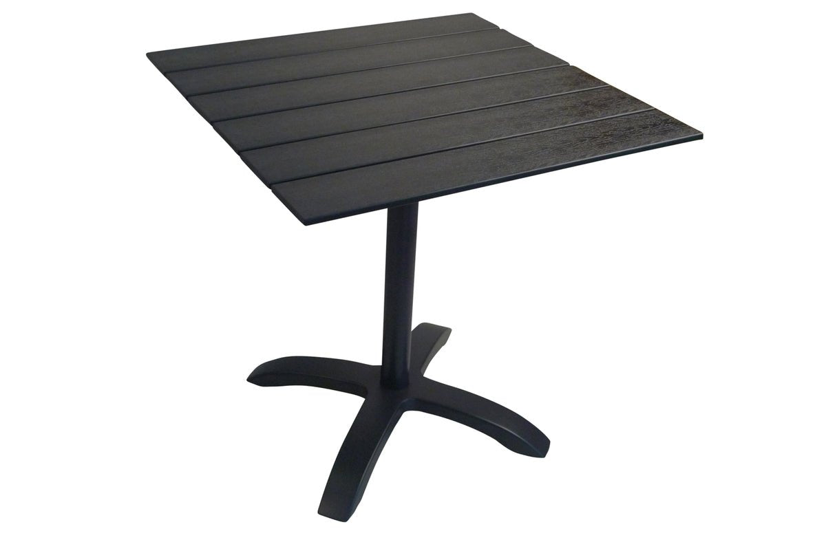 Garden table Malani - low-maintenance square table made of sturdy aluminum and Aintwood