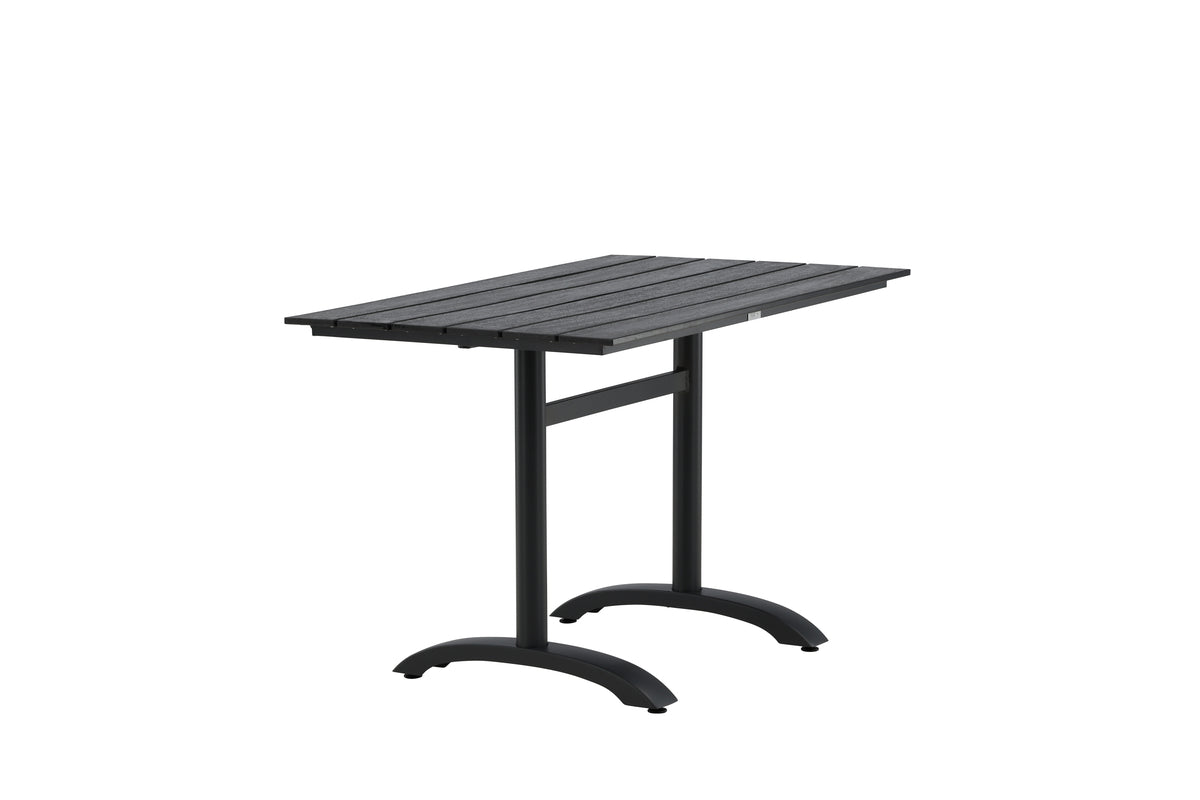 Table à manger de jardin Salento - 120x90 cm en Noir avec un plateau de table en Aintwood