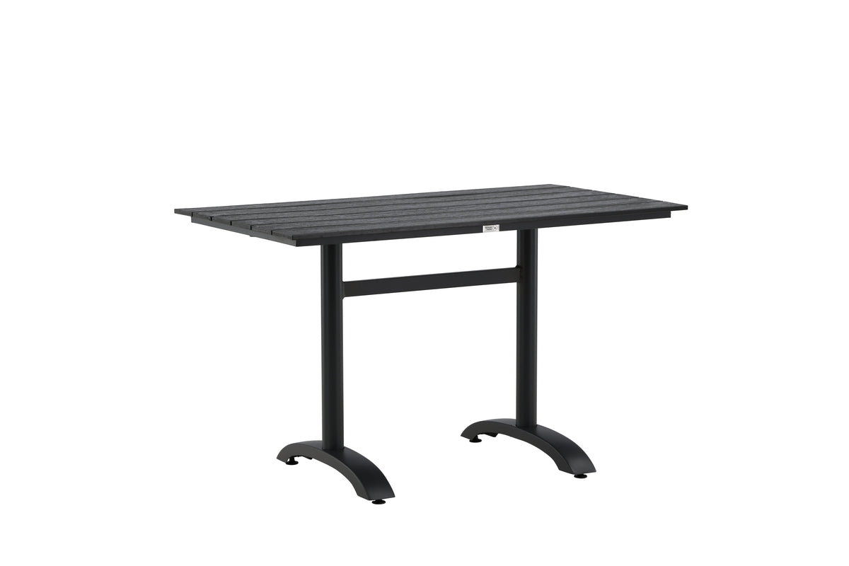Table à manger de jardin Salento - 120x90 cm en Noir avec un plateau de table en Aintwood