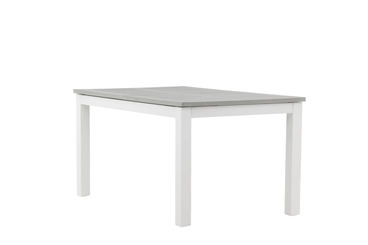 Garden Dining Table Ravello - Extendable from 152 to 210 cm with White Aluminum Frame