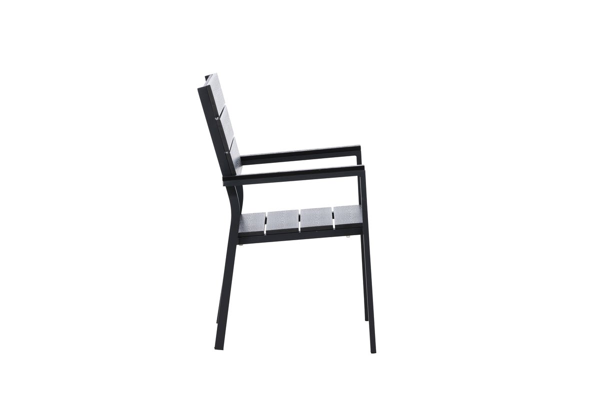 Ensemble de 2 chaises de jardin Leonie en aluminium