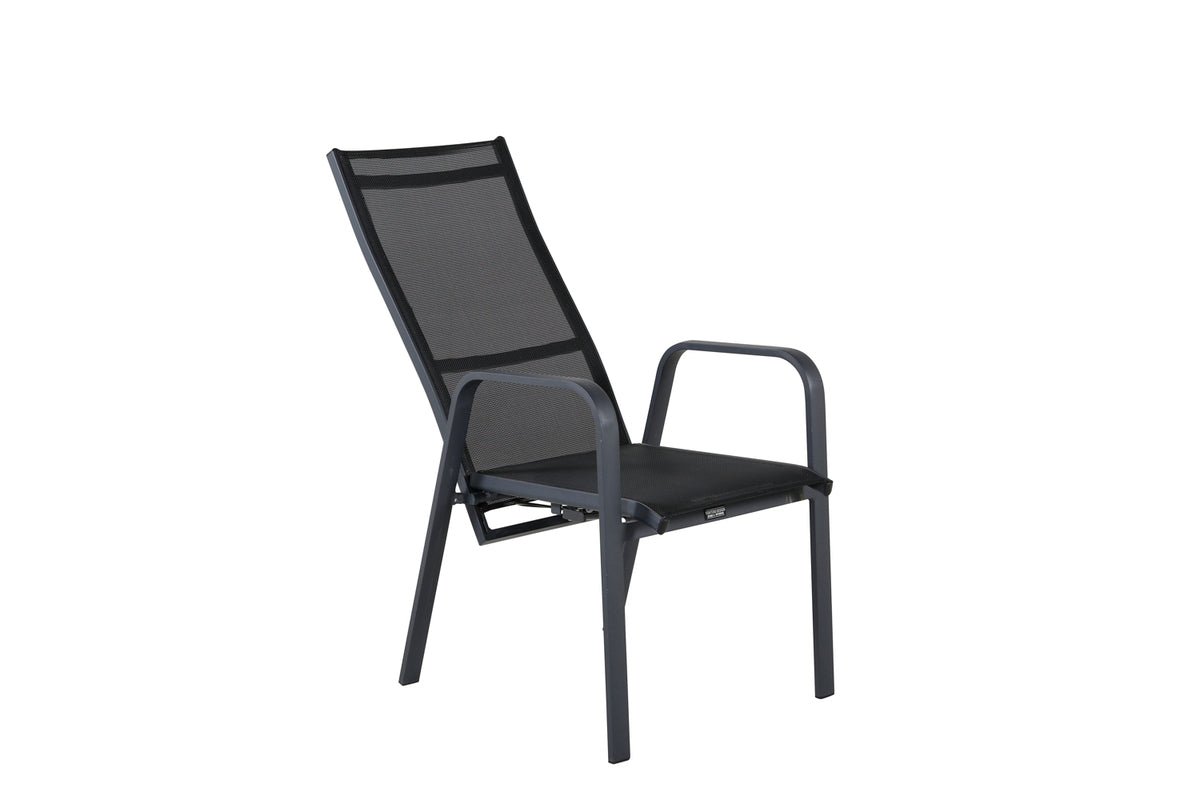 Lot de 2 - Chaise de jardin Bossa en Textilène/Aluminium
